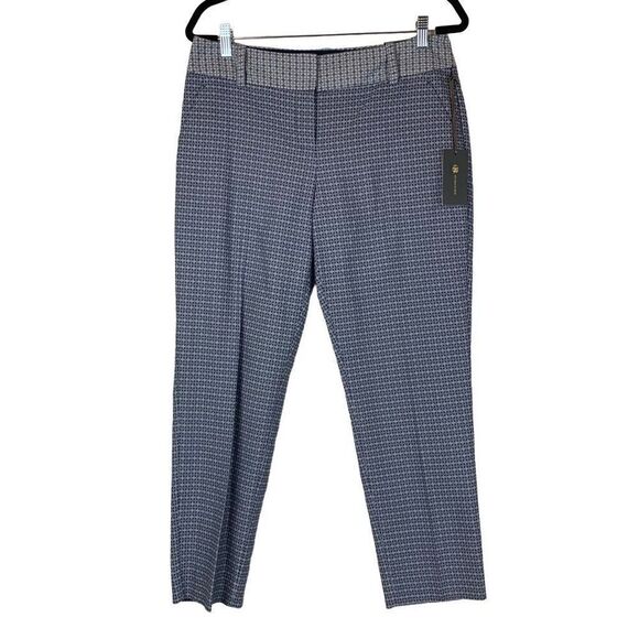 Outback Red Blue Mod Print Cassidy Fit Ankle Pants Size 8 New - Picture 1 of 10